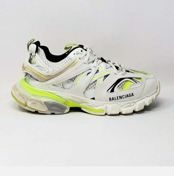 Balenciaga Track Worn Out In White Fluo Yellow - Picture 1 of 7